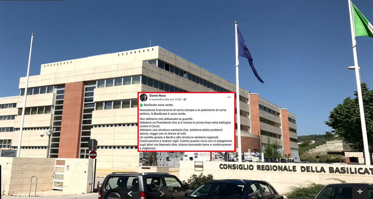 L’assessore lucano che 5 giorni fa esultava per la Basilicata «zona verde, nonostante il terrorismo della stampa» article-post