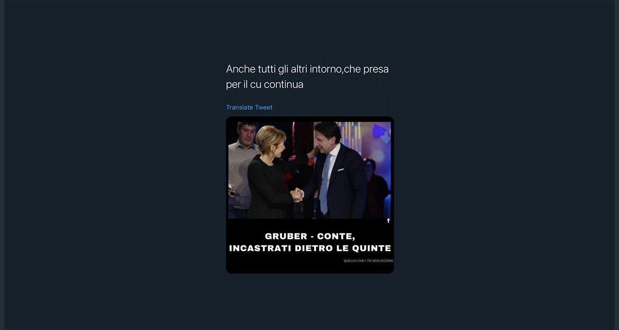 La bufala di Conte e degli abbracci con la Gruber prima della puntata del 23 novembre article-post