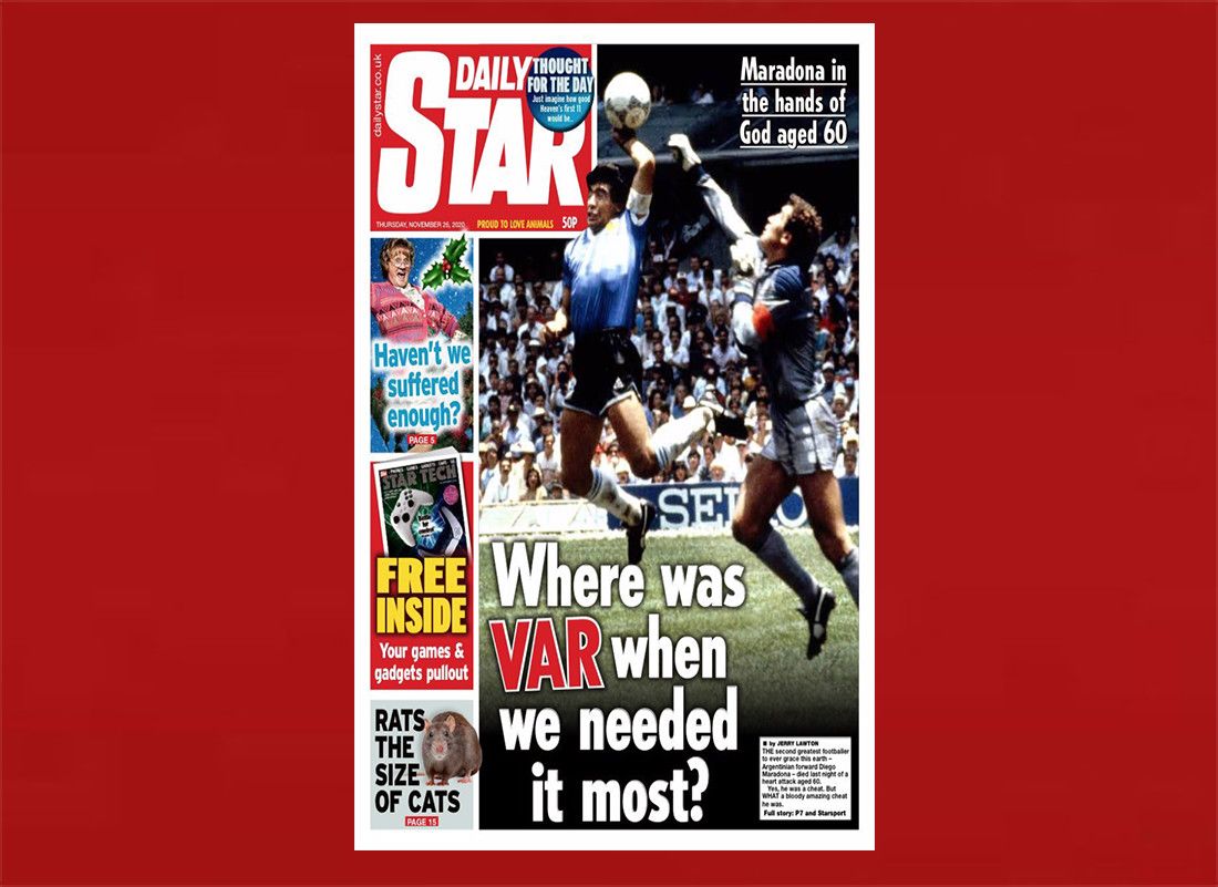 La più brutta prima pagina del mondo su Maradona article-post