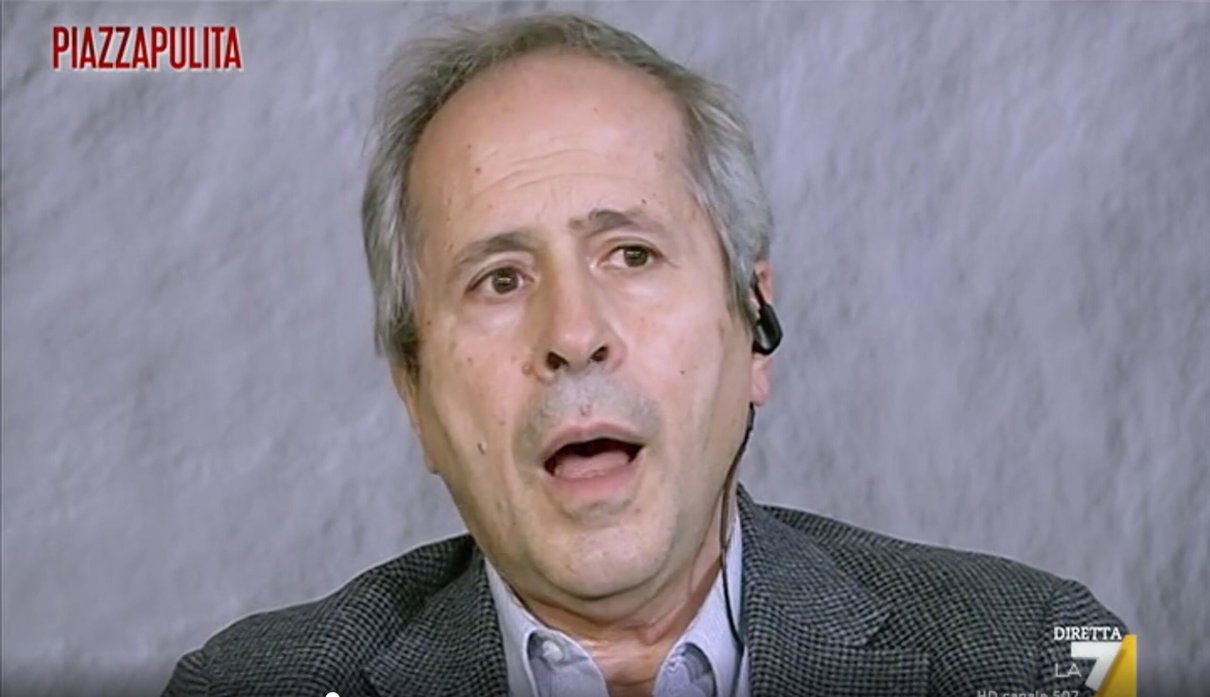 La faccia di Crisanti quando Formigli (sbagliando) dice che De Luca vuole querelarlo | VIDEO article-post