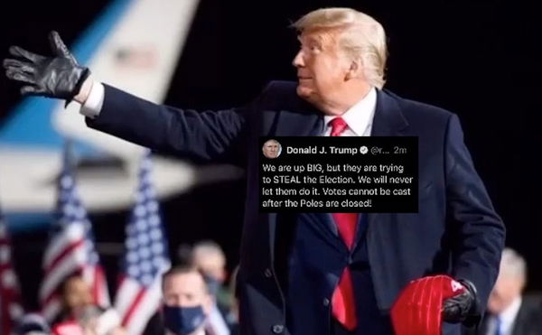 La gaffe di Trump: «I voti possono essere contati solo dopo i polacchi chiusi»