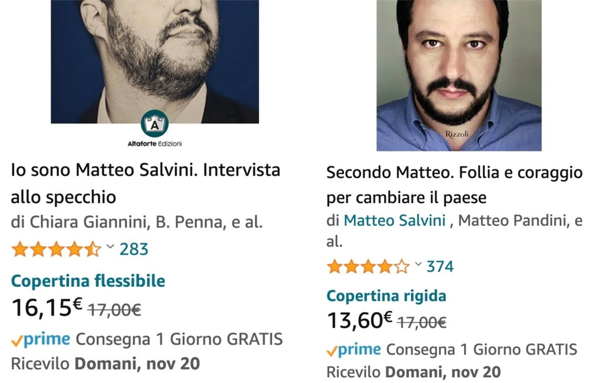 Se Salvini è contro Amazon, ma i ‘suoi’ libri si vendono lì article-post