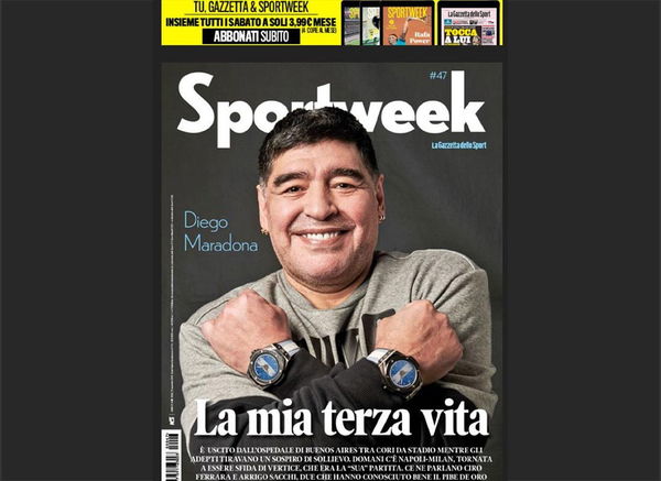 L’ultima copertina di Sportweek e «la terza vita di Maradona»