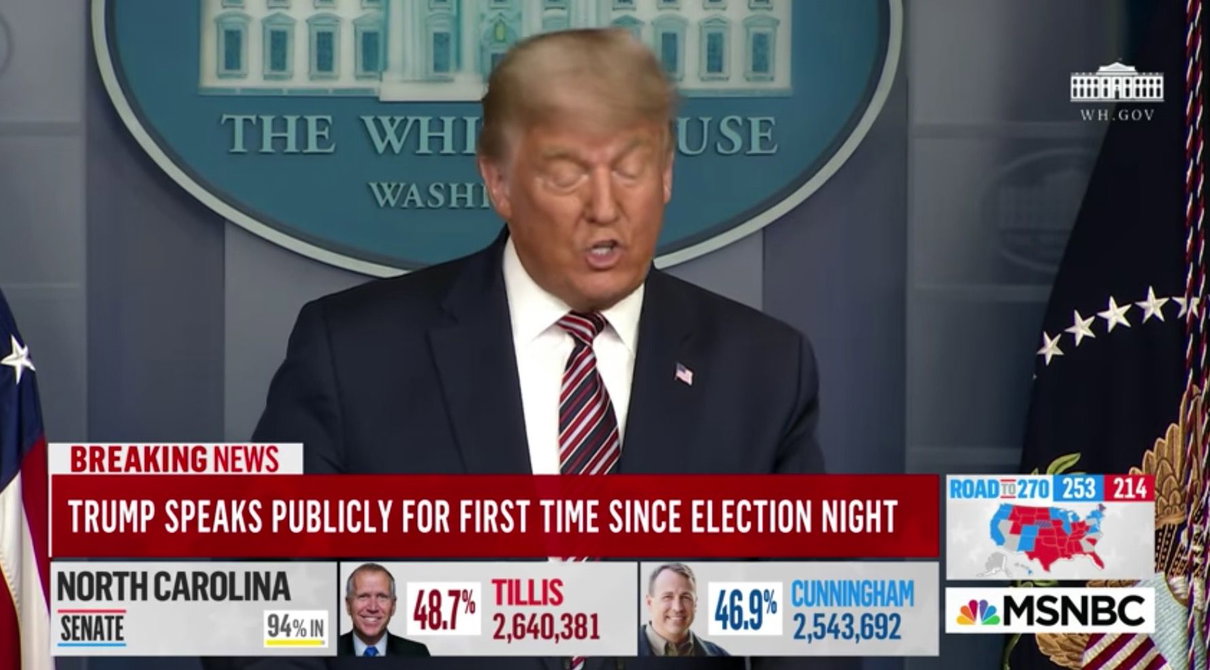 Trump dice di aver vinto le elezioni e le TV interrompono la trasmissione della conferenza stampa | VIDEO article-post