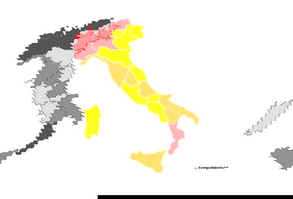 Ecco le nuove cinque regioni arancioni da mercoledì 11 novembre