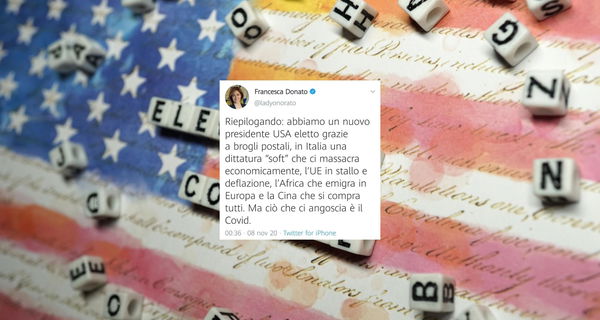 Twitter non ha nulla da dichiarare sulla Donato che parla di brogli postali per le elezioni Usa?