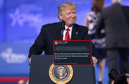Trump twitta che gli stanno rubando le elezioni, ma Twitter lo censura article-post
