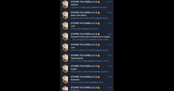 Quelli che su Telegram continuano a cercare il video della maestra d’asilo di Torino