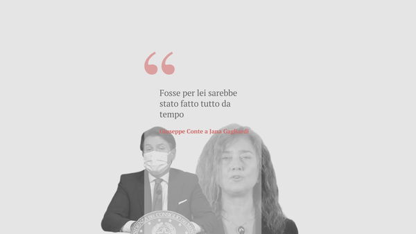 Conte a Jana Gagliardi di Sky: «Fosse per lei sarebbe stato fatto tutto da tempo»