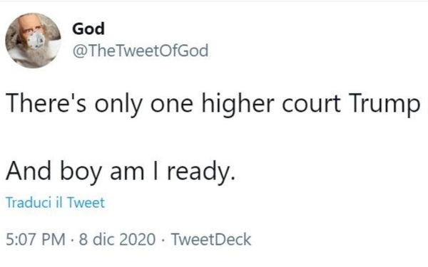 Il tweet definitivo per commentare la sconfitta di Trump alla Corte Suprema