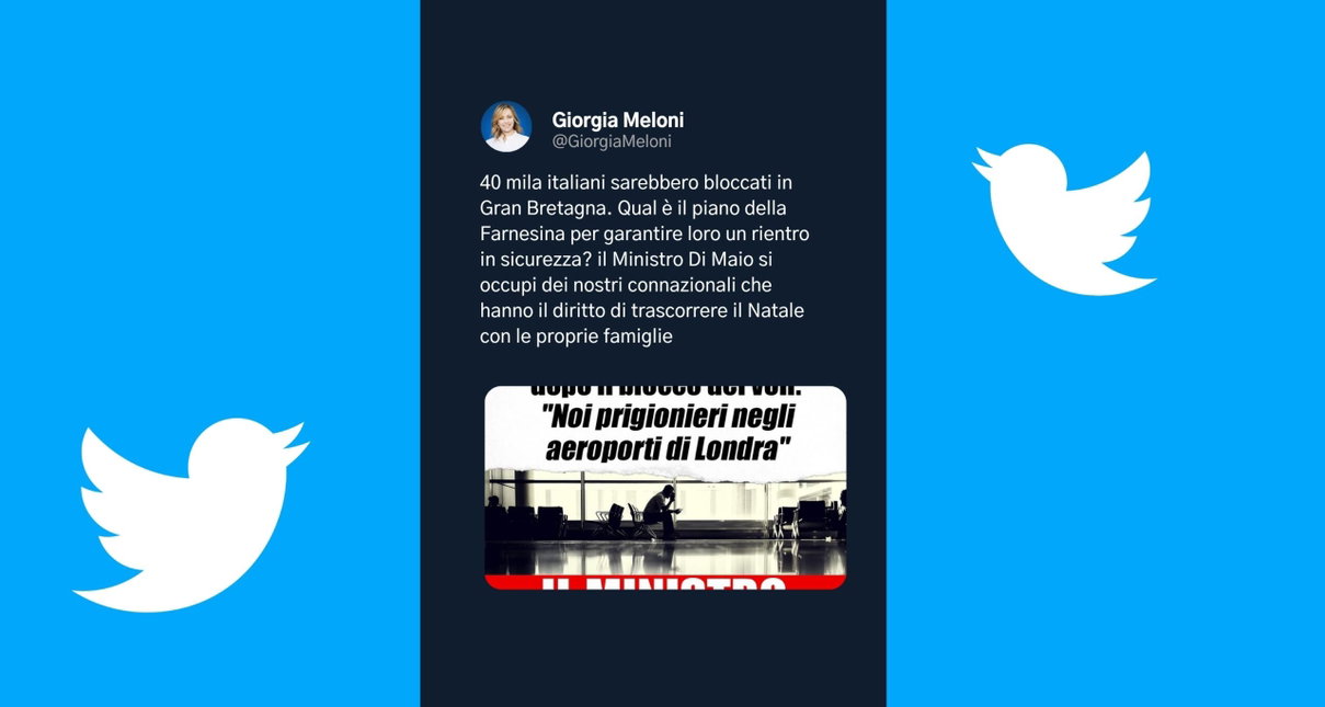 Italiani in GB: mentre la Meloni protesta su Twitter, il governo risolve con un’ordinanza article-post