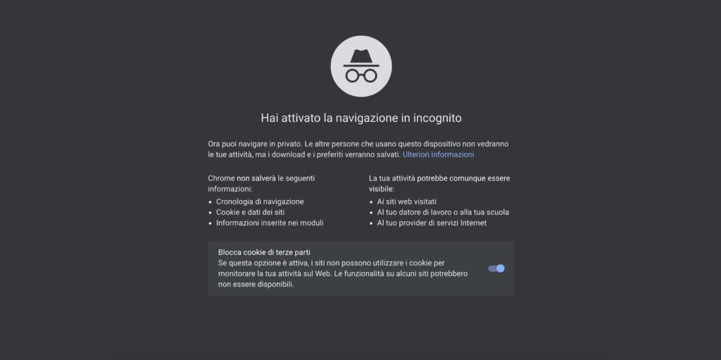 Modalità Incognito