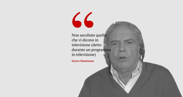 Montesano (in tv) dice che sul Covid non bisogna dar retta a quel che dicono in tv