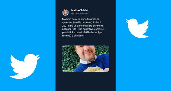 Salvini su Twitter ha la certezza che il 2021 sarà un anno migliore per tutti