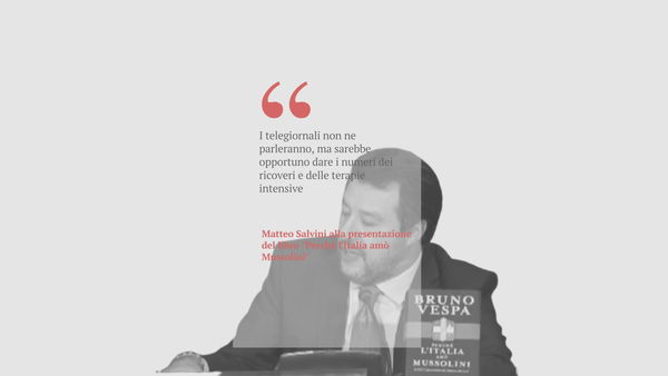 Salvini vuole che i telegiornali diano la notizia dei guariti e non dei nuovi contagi