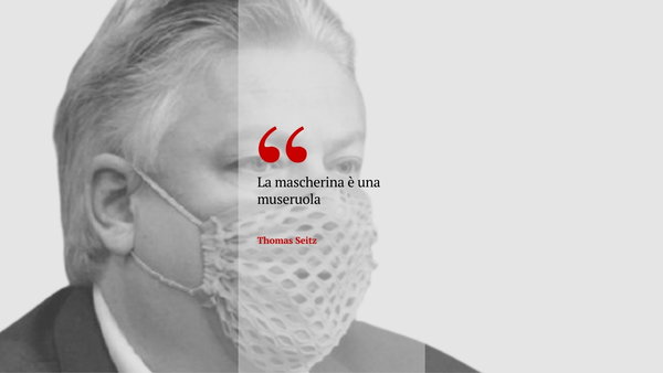 Faceva il bullo con la mascherina traforata, ora il deputato di AfD è ricoverato per Covid