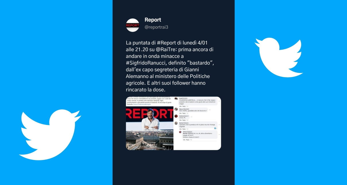 L’ex capo segreteria di Alemanno e le minacce via social a Sigfrido Ranucci article-post