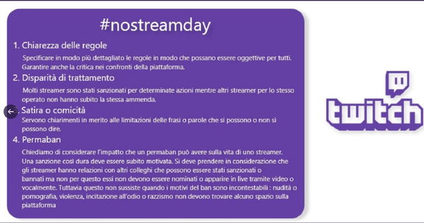 Il #NoStreamDay, sciopero su Twitch per chiedere alla piattaforma «chiarezza delle regole»