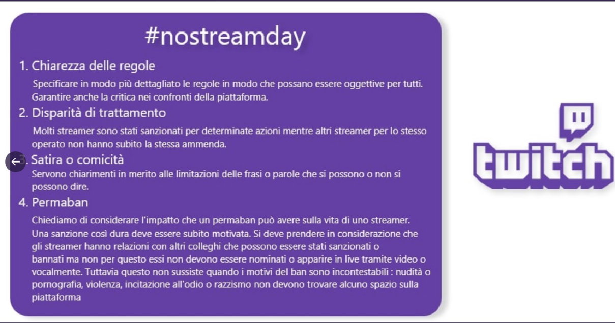 Il #NoStreamDay, sciopero su Twitch per chiedere alla piattaforma «chiarezza delle regole» article-post