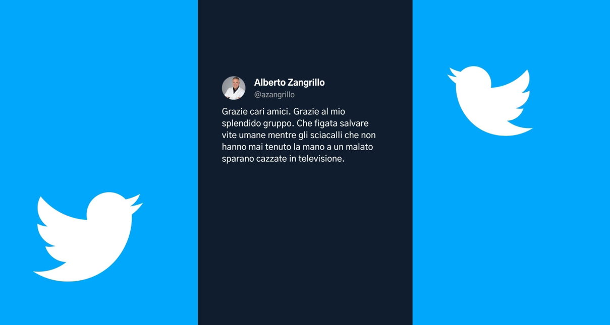 Zangrillo dice che ci sono «sciacalli che sparano cazzate in tv» article-post