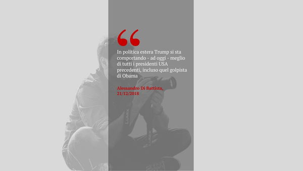 Ricordate quando Di Battista su Facebook esaltava Trump e definiva Obama «golpista»?