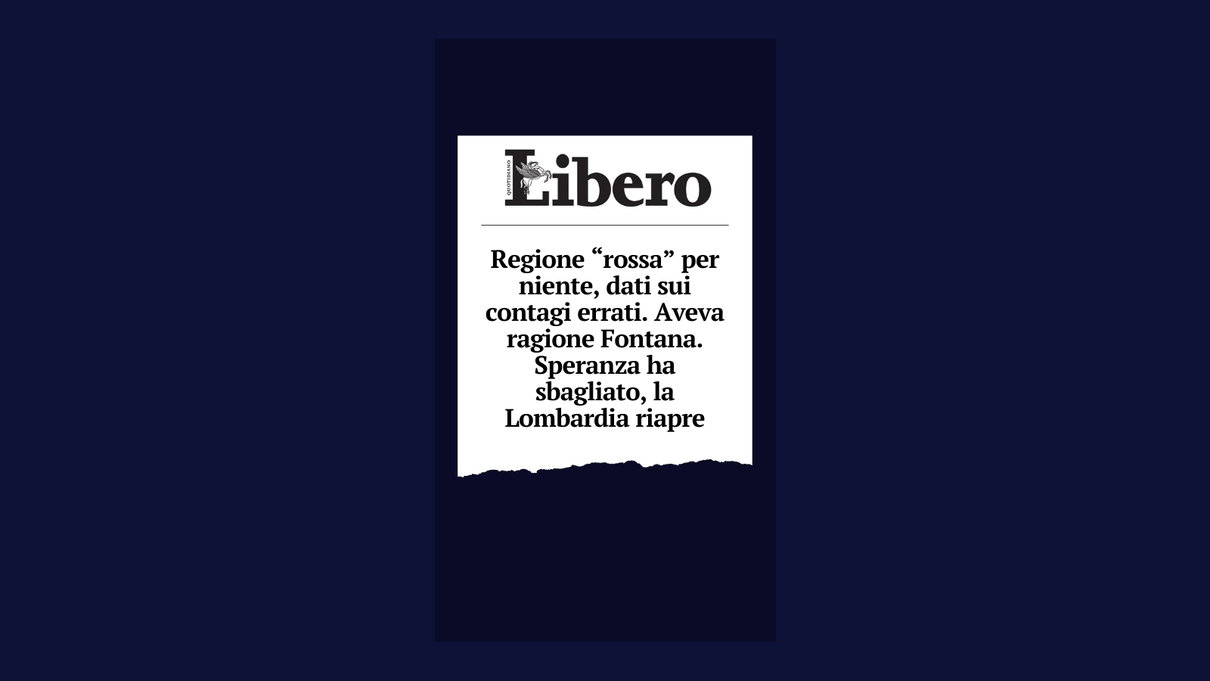 La fantasiosa ricostruzione di Libero sul caso Lombardia article-post