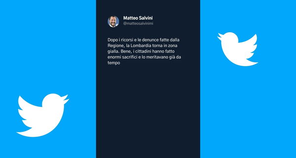 Salvini dice che la Lombardia è zona gialla è merito dei ricorsi della Regione (ma non è così)