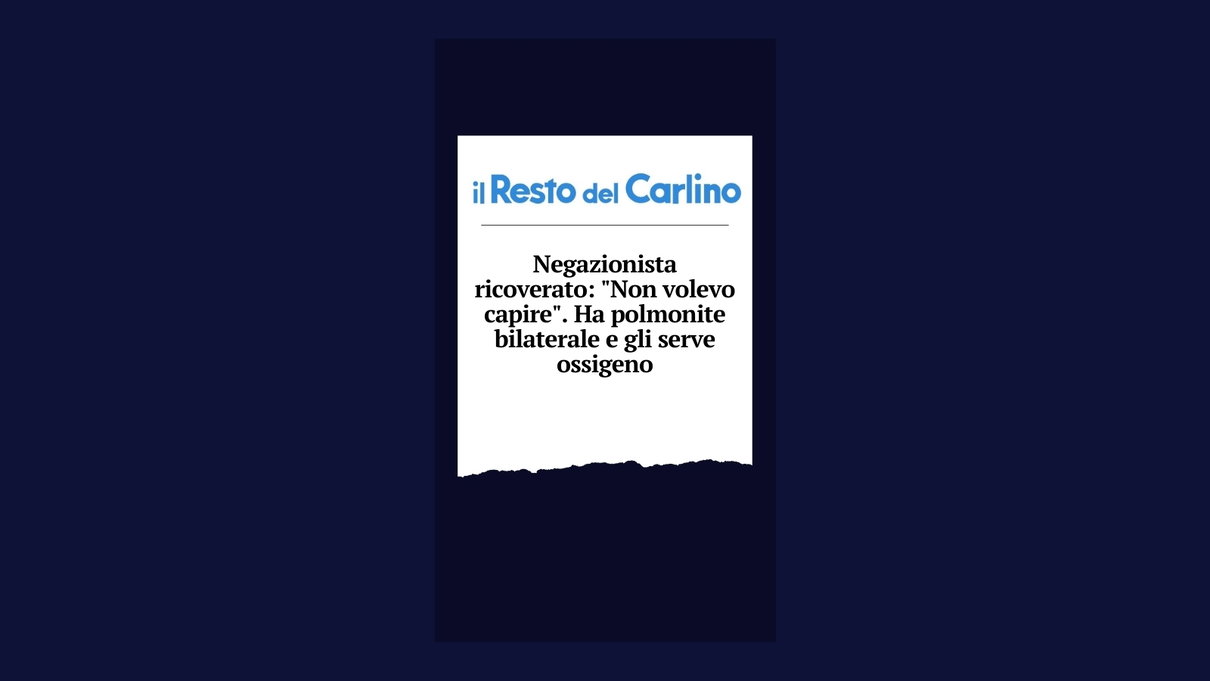 La storia del negazionista che si è reso conto del virus solo dopo il suo ricovero article-post
