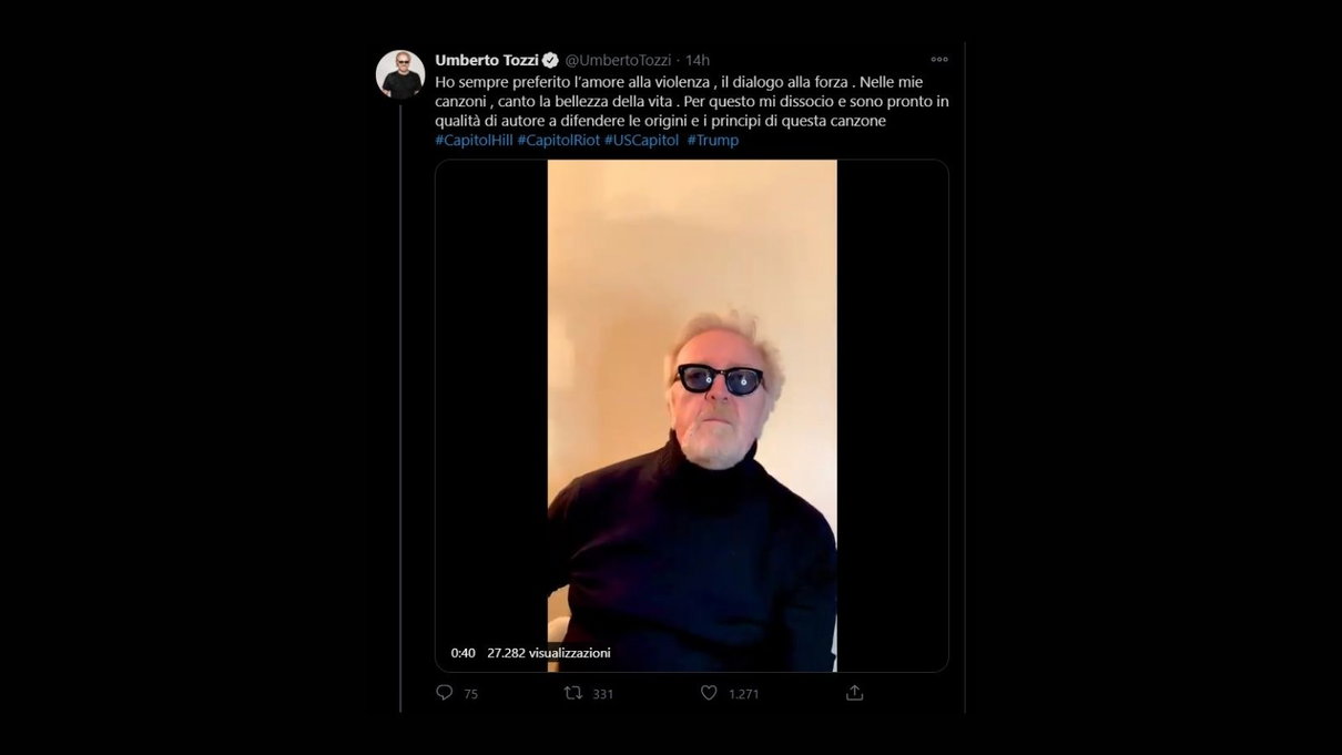 Per Umberto Tozzi non c’è “Gloria” nello staff di Trump che utilizza il suo pezzo prima dell’assalto a Capitol Hill article-post