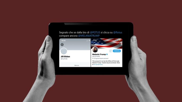 Twitter collega il Presidente Biden con la First lady Melania Trump Twitter collega il Presidente Biden con la First lady Melania Trump