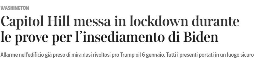 corriere Capitol Hill