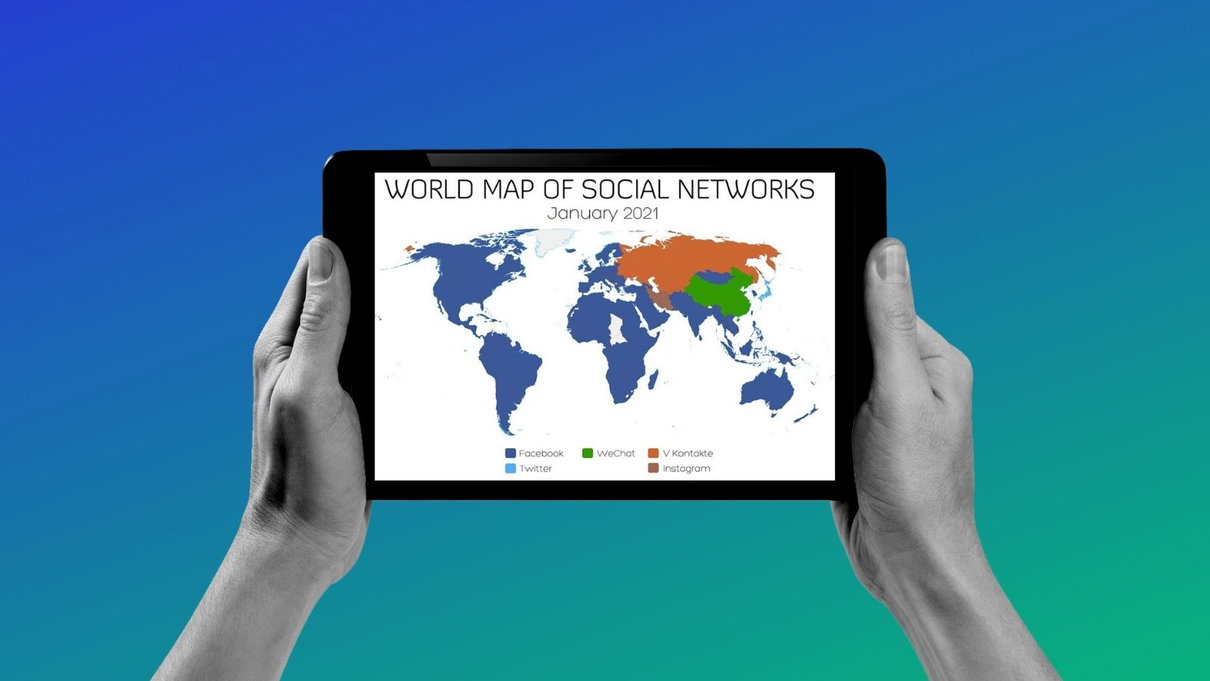 La mappa dei social disegna il mondo diviso in tre grandi blocchi article-post