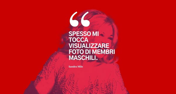 Nemmeno a Sandra Milo vengono risparmiati i dick pic sui social