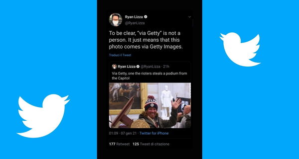 No, “Via Getty” non è il nome di uno dei rivoltosi del Campidoglio