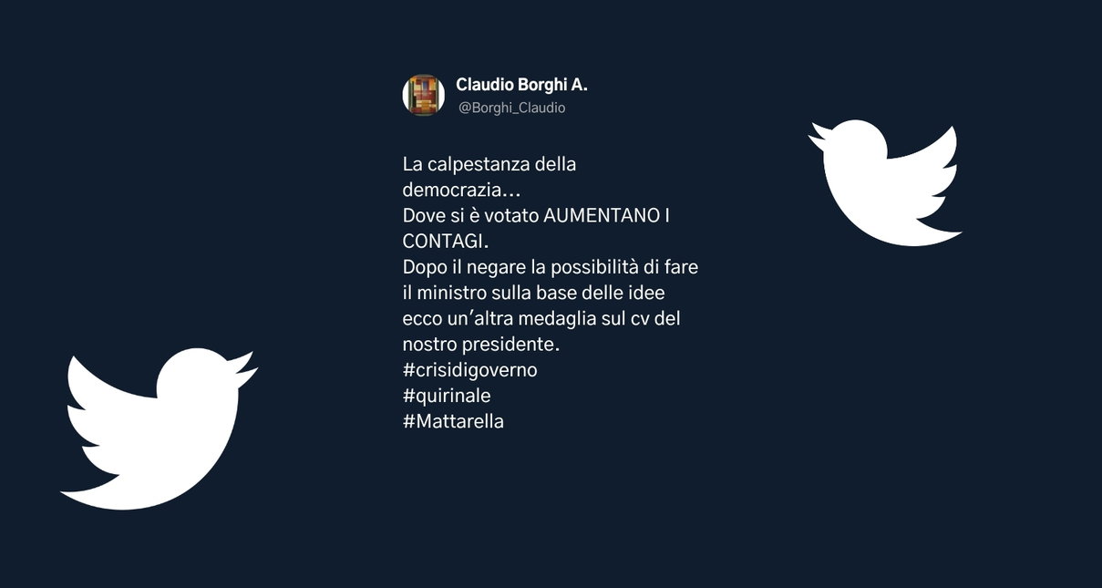 Il leghista Borghi ha preso malissimo la decisione di Mattarella per un governo Draghi article-post