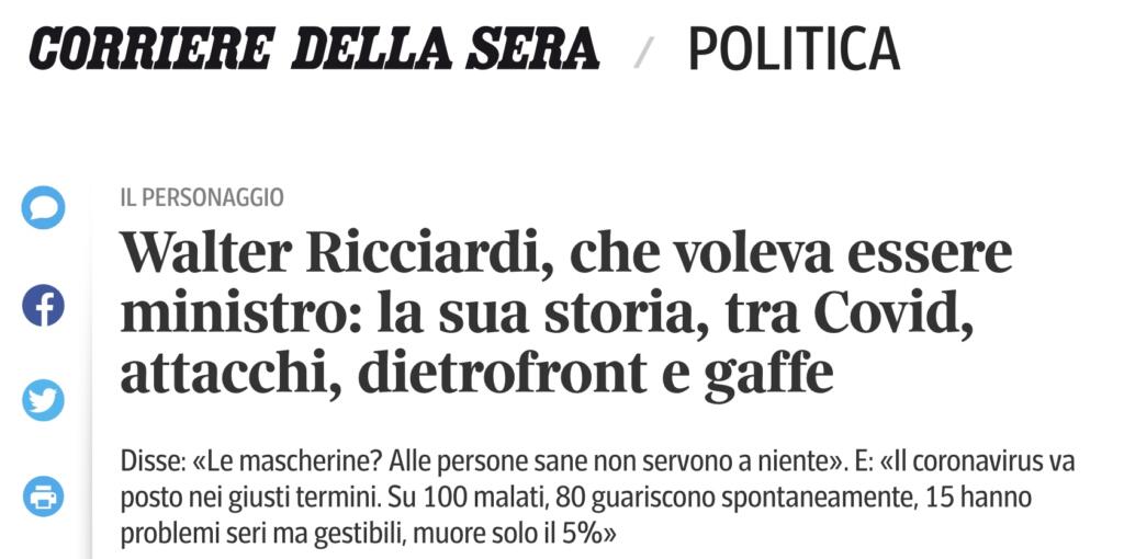 Corriere contro Ricciardi