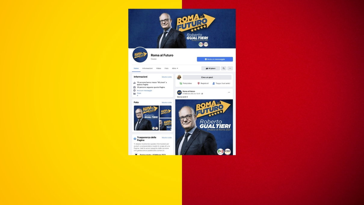 Il giallo (rosso) della pagina di Gualtieri sindaco di Roma con Pd e M5S article-post