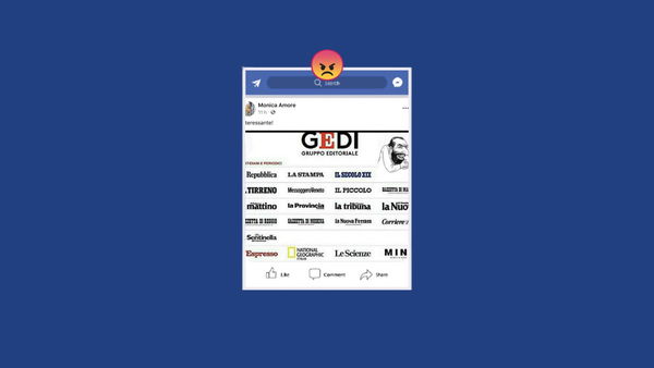 La consigliera M5S che fa un post antisemita (poi rimosso) sul gruppo GEDI