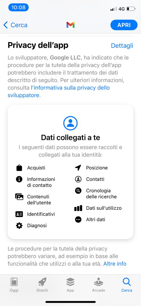 aggiornamento Gmail