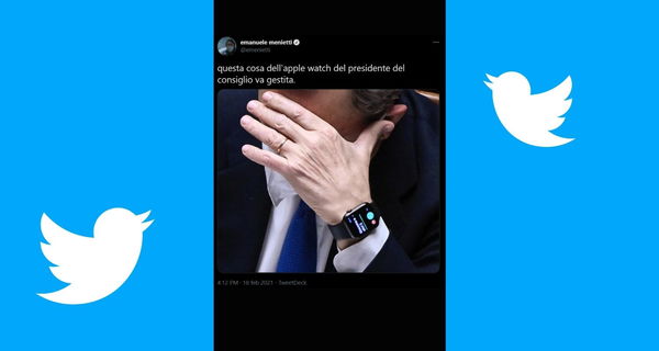 La cosa più social che avremo di Draghi è la foto del suo Apple Watch