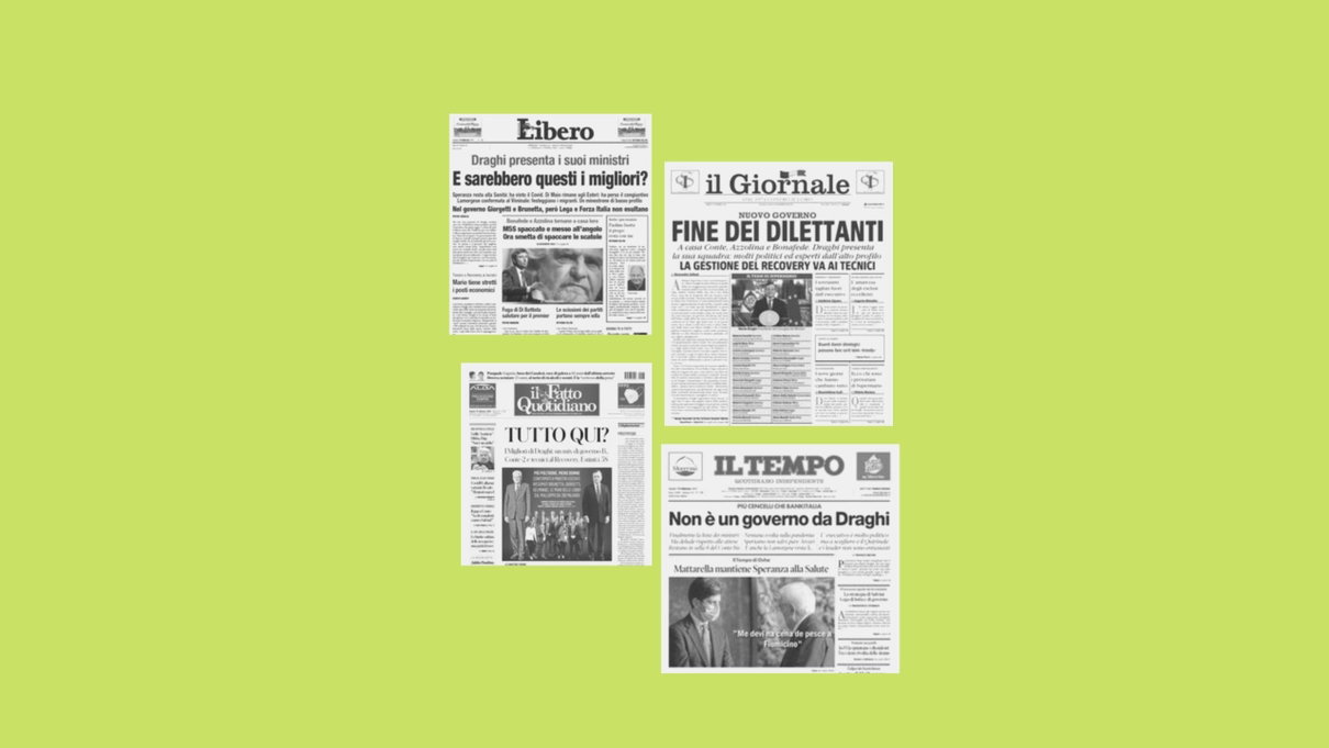 Come stamattina, dopo l’elenco dei ministri di Draghi, i giornali italiani si sono riposizionati article-post