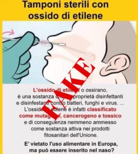 Fake news tamponi cancerogeni