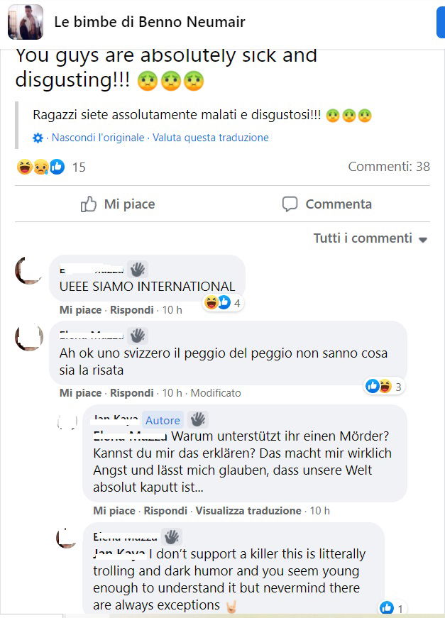 bimbe di benno neumair