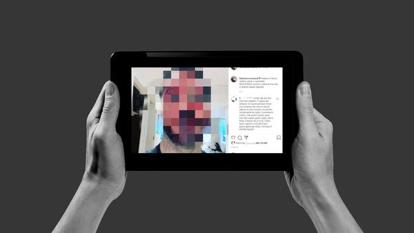 La replica di Instagram dopo la rimozione dei video di Corona insanguinato