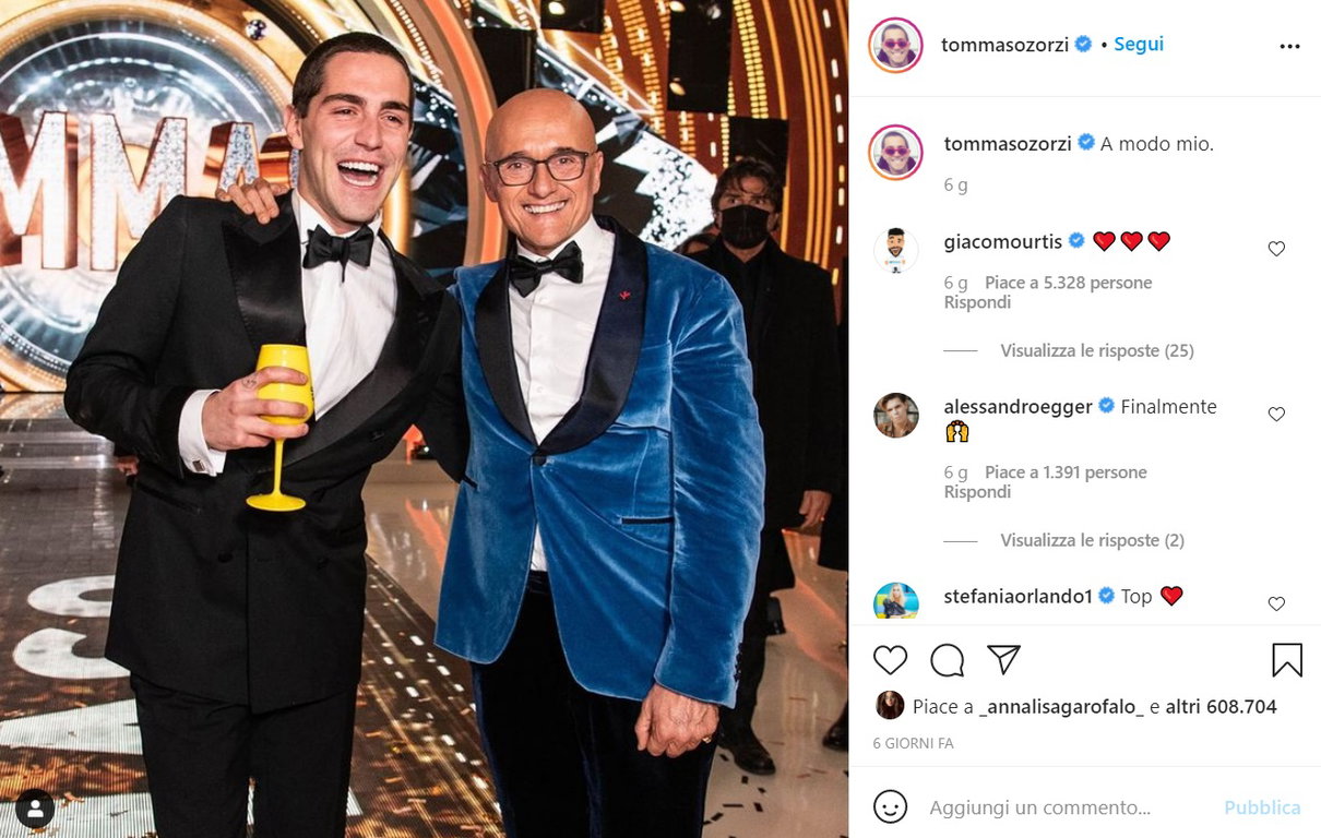 Tommaso Zorzi: “Aurora Ramazzotti parte di me, felice di aver ritrovato Elettra Lamborghini. Il mio futuro? Mediaset” article-post