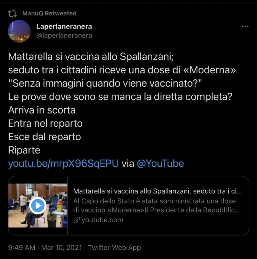 vaccino a Mattarella