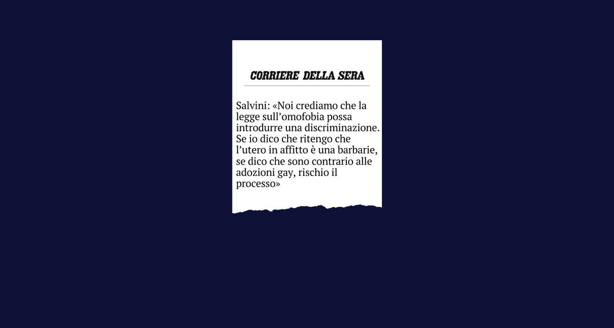 Perché il Corriere della Sera non corregge le bufale di Salvini sul ddl Zan? article-post