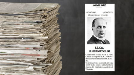 L’anniversario della morte di Mussolini, «sempre in noi presente», celebrato dal Giornale di Vicenza article-post