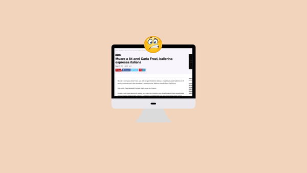L’articolo sulla morte di «Carla Frozi, ballerina espressa» ci mostra tutti i problemi dei siti semi-automatici