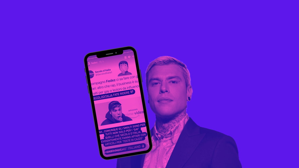 Fedez all’attacco del Secolo d’Italia per un articolo sui suoi smalti: «Fate ridere» article-post